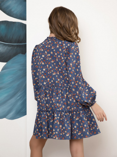 Сукня міні ISSA Plus модель CD-426_blue — фото 3 - INTERTOP