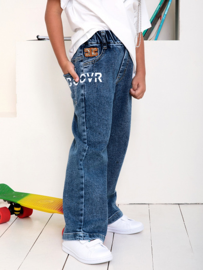 Прямые джинсы ISSA Plus модель CD-450_blue — фото 3 - INTERTOP