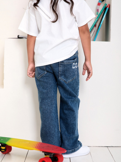 Прямые джинсы ISSA Plus модель CD-450_blue — фото 5 - INTERTOP