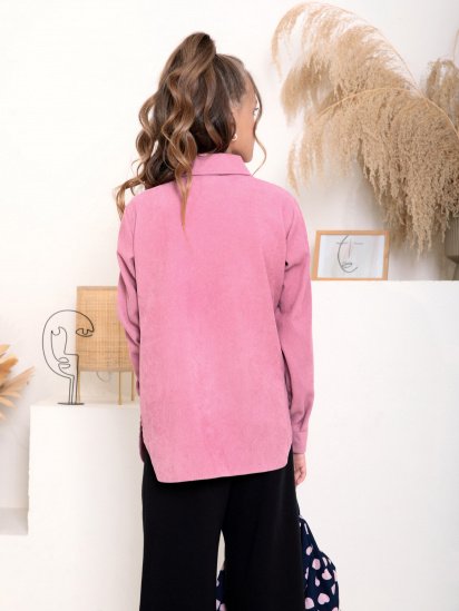 Рубашка ISSA Plus модель CD-455_pink — фото 3 - INTERTOP