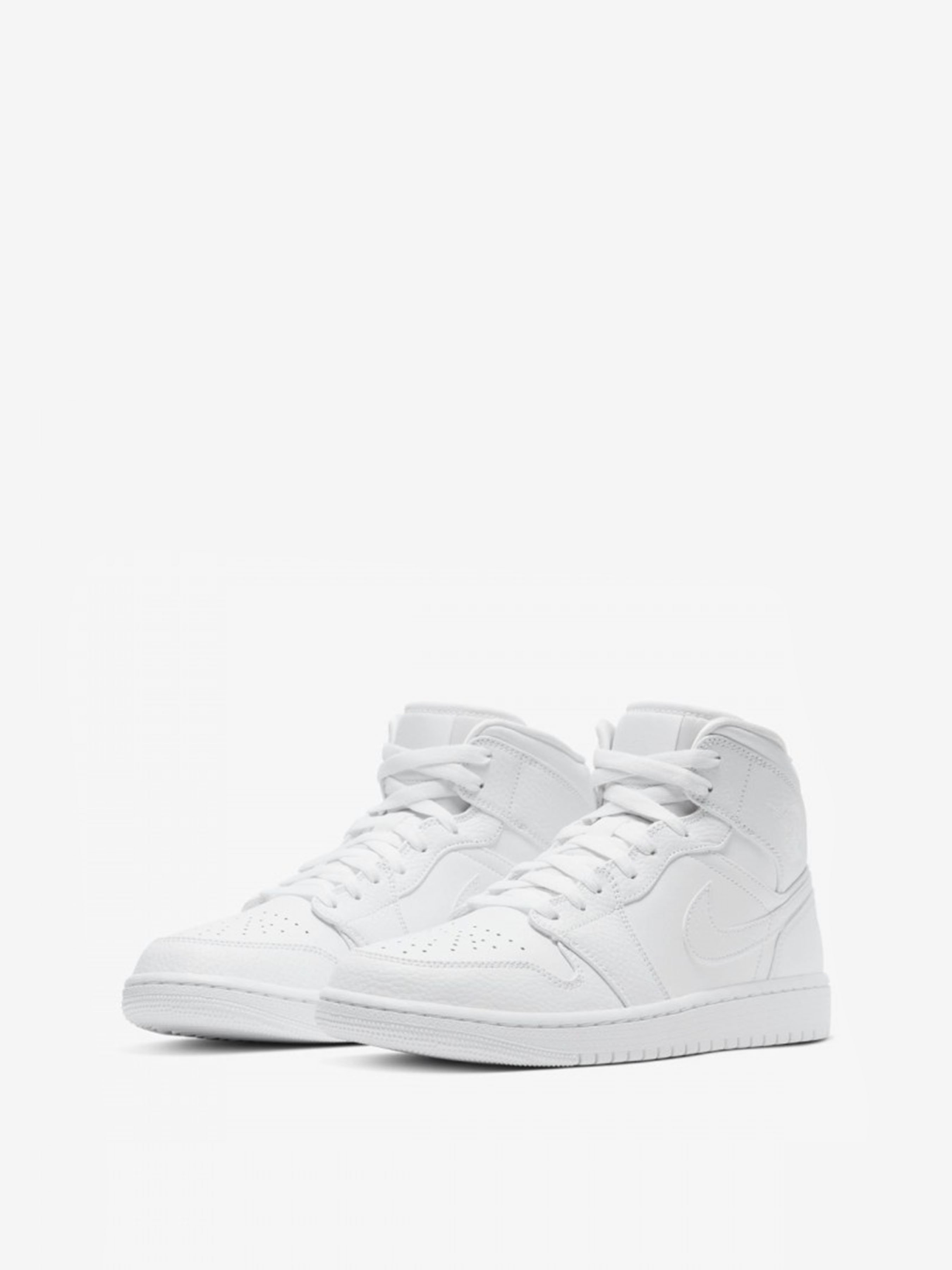 NIKE Air Jordan 1 Mid Triple White 2.0 554724 130 Intertop