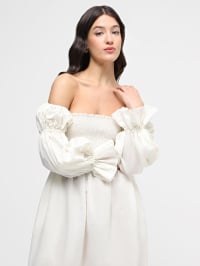 Молочный - Платье миди CHER`17 X INTERTOP