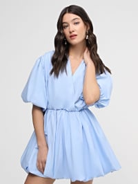 Голубой - Платье мини CHER`17 X INTERTOP