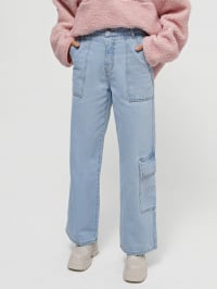 Голубой - Широкие джинсы CHER`17 X INTERTOP