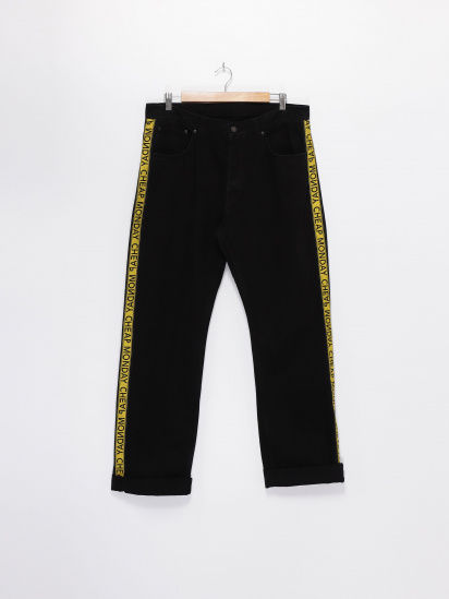 Прямі джинси Cheap Monday модель 0570108_чорний з жовтим — фото - INTERTOP