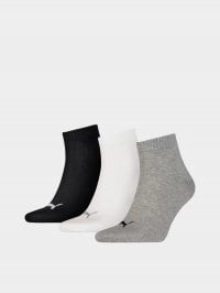 Білий/чорний - Набір шкарпеток PUMA Quarter Plain 3P