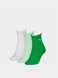 Зелёный - Набор носков PUMA Ruffle Quarter 3p