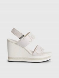 Білий - Босоніжки Calvin Klein Wedge Sandal Webbing