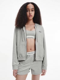 Сірий - Кофта Calvin Klein Underwear Full Zip Hoodie