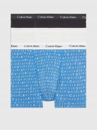 Синий/чёрный - Набор трусов Calvin Klein Underwear 3 Pack Trunks - Cotton Stretch