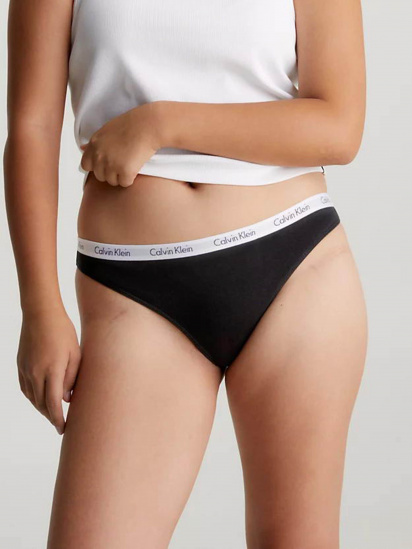 Набор трусов Calvin Klein Underwear Thong модель 000QD3587E-HVN — фото 3 - INTERTOP