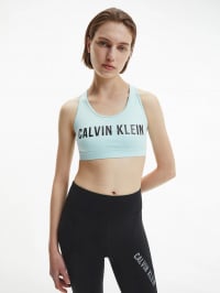 Голубой - Топ спортивный Calvin Klein Medium Support