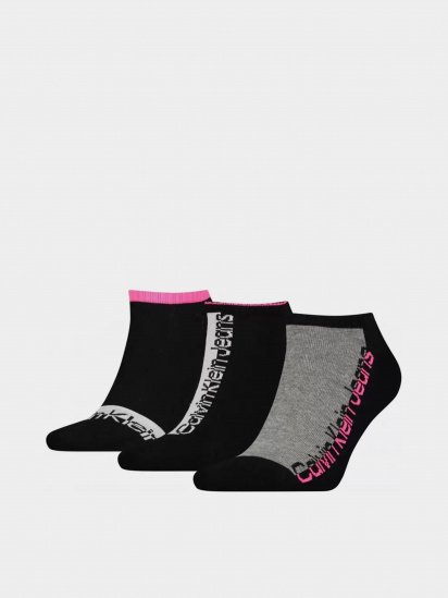 Набор носков Calvin Klein 3 Pack Logo Ankle Socks модель 701218753001 — фото - INTERTOP