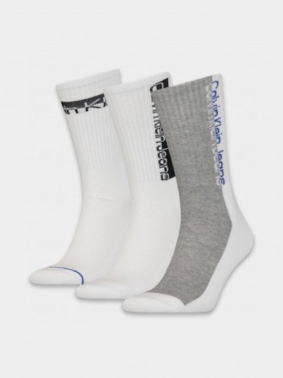 Набір шкарпеток Calvin Klein 3 Pack Logo Crew Socks модель 701218735002 — фото - INTERTOP