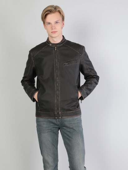 Шкіряна куртка Colin’s модель CL1036130DBR — фото 3 - INTERTOP