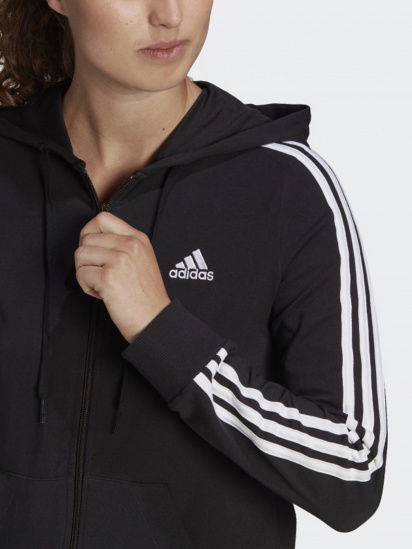 Кофта спортивная Adidas Essentials Single Jersey 3-Stripes Full-Zip модель GL0798 — фото 3 - INTERTOP