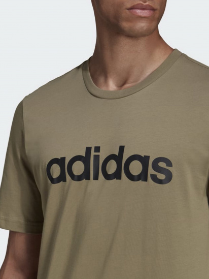 Футболка спортивна Adidas Essentials Embroidered Linear Logo модель HC4962 — фото 3 - INTERTOP