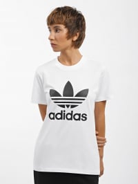 Белый - Футболка Adidas Adicolor Classics Trefoil Originals