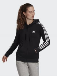 Чёрный - Кофта спортивная Adidas Essentials 3-Stripes