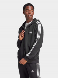 Чёрный - Худи adidas Essentials Fleece 3-Stripes Full-Zip