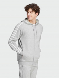 Серый - Худи adidas Essentials Fleece 3-Stripes Full-Zip