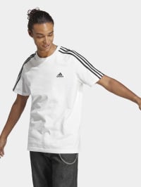 Білий - Футболка Adidas Essentials Single Jersey 3-Stripes Sportswear
