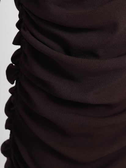 Платье мини COS модель 0645528_коричневий з чорним — фото - INTERTOP