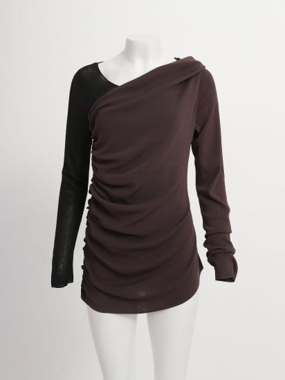 Сукня міні COS модель 0645528_коричневий з чорним — фото - INTERTOP