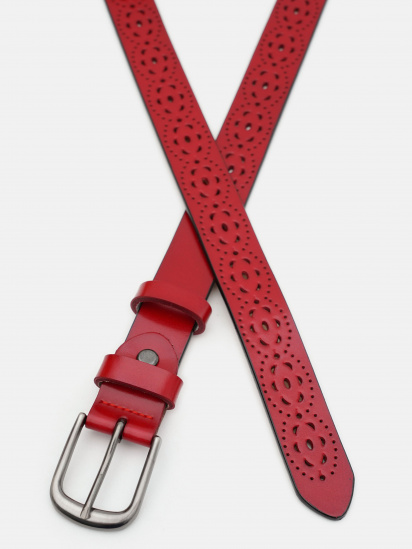 Ремінь Borsa Leather модель CV1ZK-040r-red — фото - INTERTOP