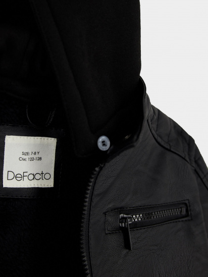 Куртка кожаная DeFacto модель X5452A6-BK27 — фото 4 - INTERTOP