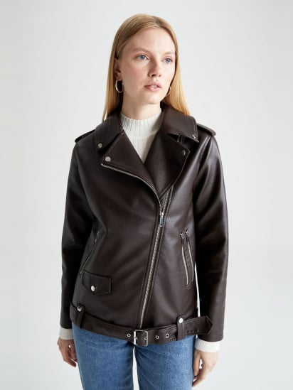 Куртка кожаная DeFacto модель W6065AZ-BN278 — фото 3 - INTERTOP