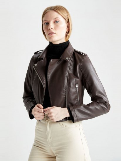 Куртка кожаная DeFacto модель X3521AZ-BN390 — фото 3 - INTERTOP