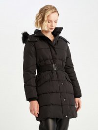 Чорний - Зимова куртка DeFacto