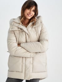 Бежевый - Зимняя куртка DeFacto