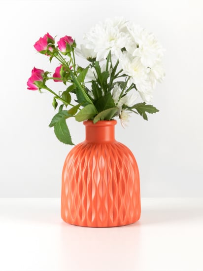 MBM MY HOME ­Ваза для цветов пластиковая коралловая модель DH-FLOWERS-09 CORAL — фото - INTERTOP