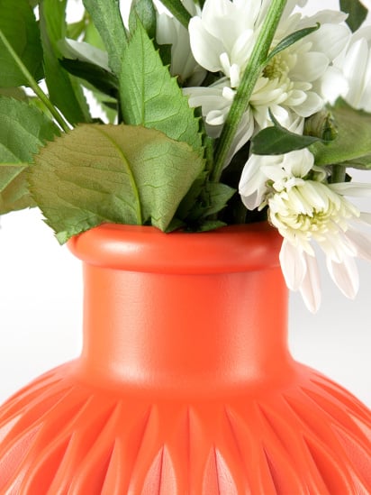 MBM MY HOME ­Ваза для квітів пластикова коралова модель DH-FLOWERS-09 CORAL — фото 4 - INTERTOP