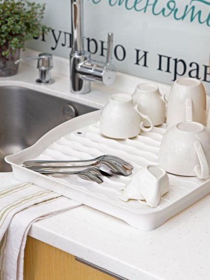 МВМ MY HOME ­Сушарка для посуду біла модель DR-01 WHITE — фото - INTERTOP