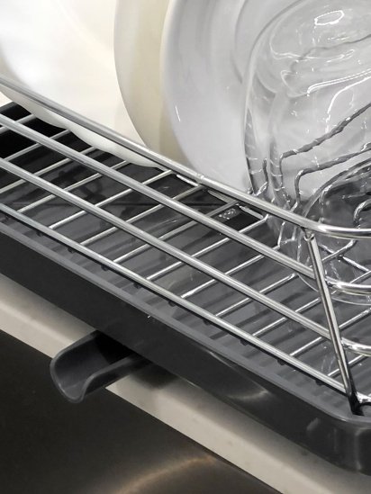 МВМ MY HOME ­Сушилка для посуды с органайзером серая модель DR-02 GRAY — фото 5 - INTERTOP
