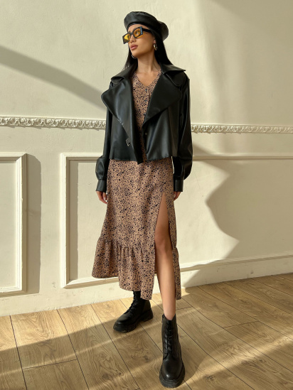 Куртка кожаная Jadone Fashion модель Deyt_ch — фото - INTERTOP