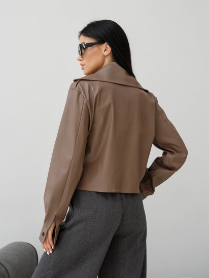Куртка кожаная Jadone Fashion модель Deyt_mokko — фото 4 - INTERTOP