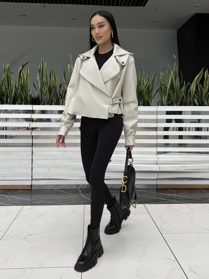 Шкіряна куртка Jadone Fashion модель Deyt_mol — фото 4 - INTERTOP