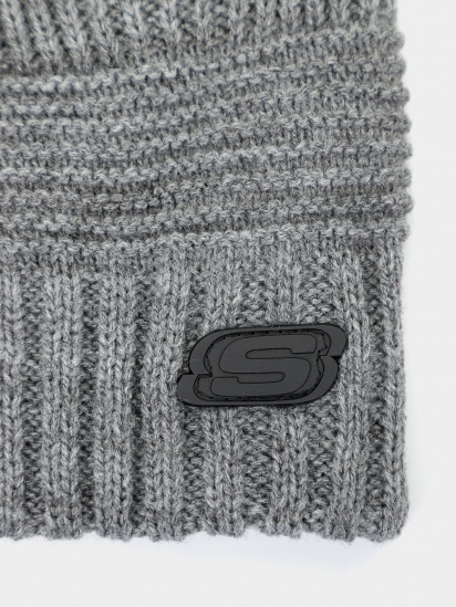Шапка Skechers Texture Knit Beanie Hat модель SMK1658CHAR — фото 3 - INTERTOP