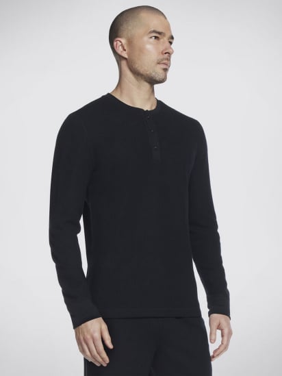 Лонгслив Skechers GO Knit Waffle Henley модель LT18 BLK — фото 3 - INTERTOP