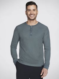 Зелений - Лонгслів Skechers Go Knit Waffle Henley