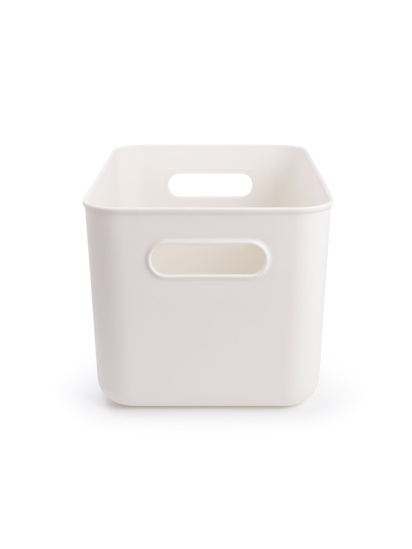 МВМ MY HOME ­Ящик для хранения без крышки пластиковый белый модель FH-11 S WHITE — фото - INTERTOP