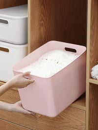 Рожевий - МВМ MY HOME ­Ящик для зберігання без кришки пластиковий рожевий