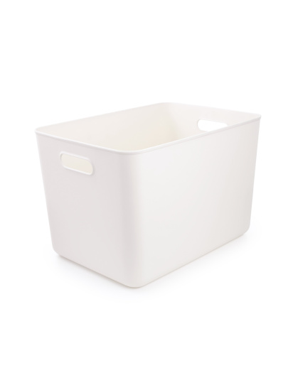 МВМ MY HOME ­Ящик для хранения без крышки пластиковый белый модель FH-14 XXL WHITE — фото - INTERTOP