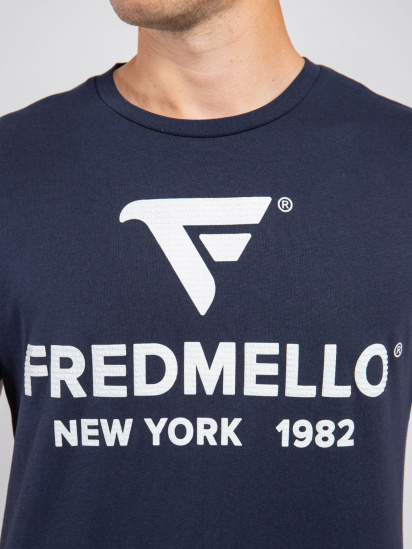 Футболка Fred Mello модель FM22W01TG_BLUE — фото - INTERTOP