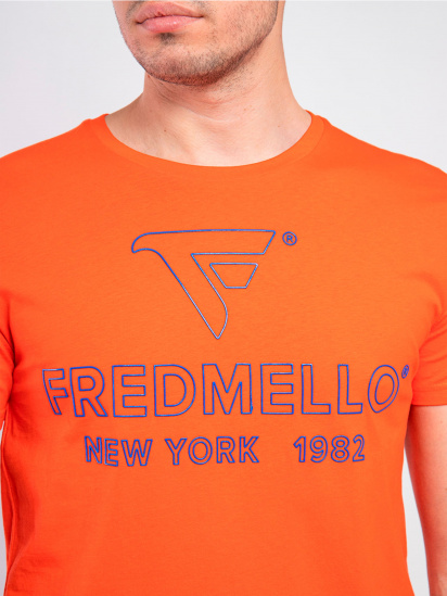 Футболка Fred Mello модель FM23S01TG_ORANGE — фото - INTERTOP