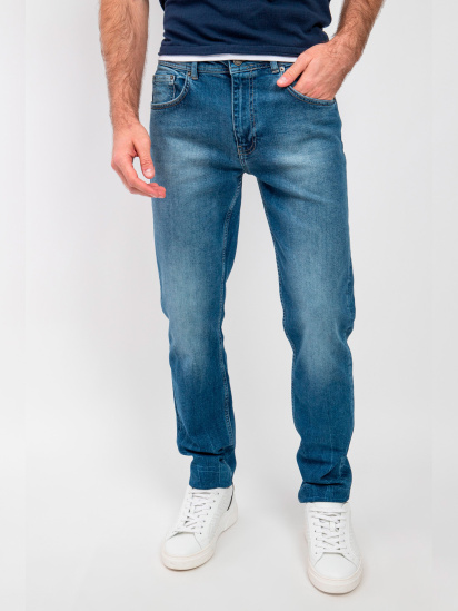 Зауженные джинсы Fred Mello модель FM24S24PD_MIDDLE.BLU — фото - INTERTOP